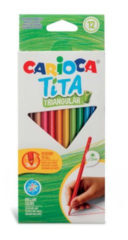 LAPICES de COLORES CARIOCA TITA TRIANGULAR estuche