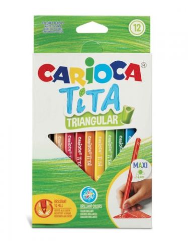 LAPICES de COLORES CARIOCA TITA TRIANGULAR MAXI es