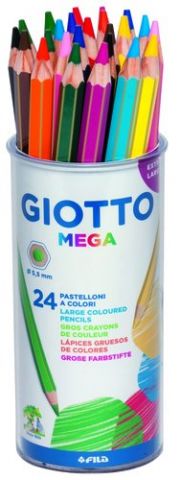 LAPICES de COLORES GIOTTO MEGA BOTE DE 24