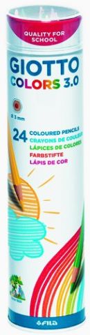 LAPICES GIOTTO COLORS 3.0 BOTE METALICO de 24 UNID