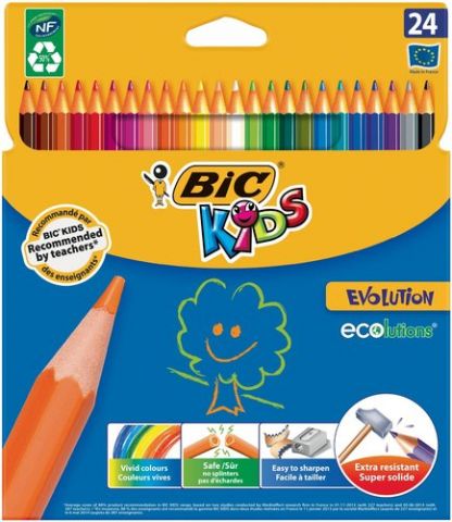 LAPICES de COLORES BIC CONTE EVOLUTION estuche de