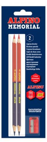 LAPIZ ofic. ALPINO MEMORIAL BICOLOR blister de 2 c