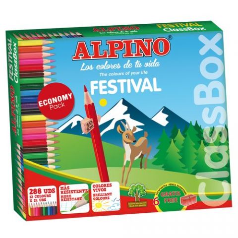 LAPICES de COLORES ALPINO FESTIVAL CLASSBOX ECONOM