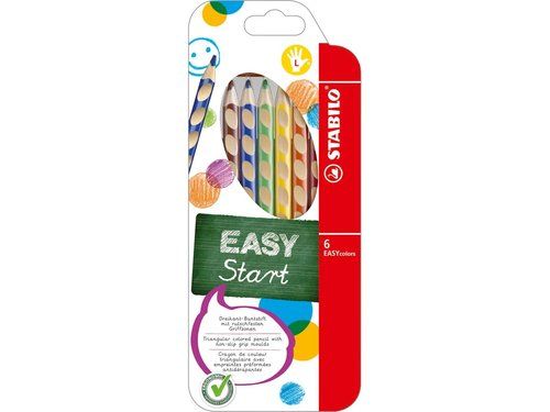 LAPICES de COLORES STABILO EASY COLORS para ZURDO