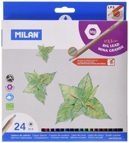 LAPICES de COLORES MILAN estuche de 24