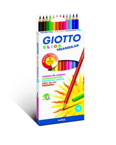 LAPICES de COLORES GIOTTO ELIOS TRI ESTUCHE de 12