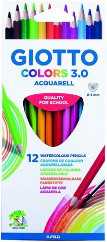 LAPICES GIOTTO COLORS AQUARELL 3.0 ESTUCHE DE 12