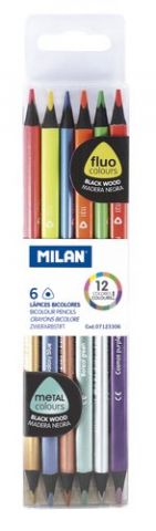 LAPICES MILAN FLUOR&METAL CAJA DE 6