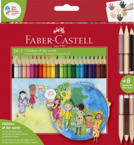 LAPICES de COLORES FABER-CASTELL ESTUCHE de 24+3 B