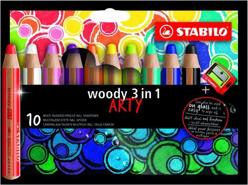 LAPICES de COLORES STABILO WOODY 880 3 en 1 ARTY L