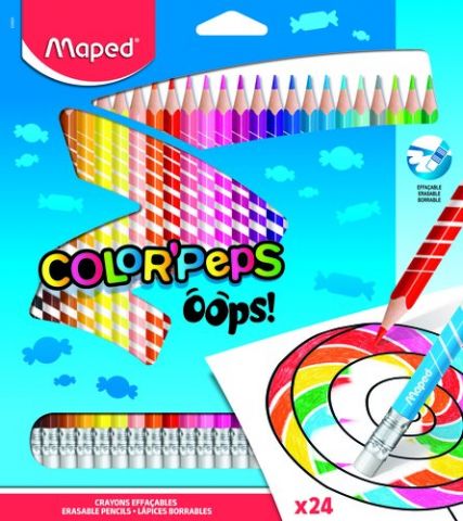 LAPICES de COLORES MAPED COLOR´PEPS BORRABLE OOPS!