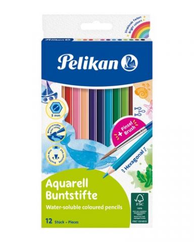 LAPICES de COLORES PELIKAN AQUARELL HEXAGONAL + PI