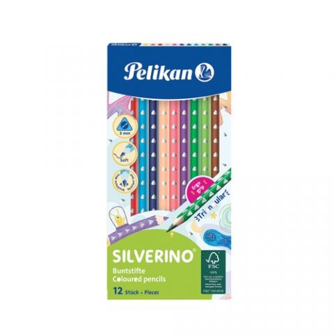 LAPICES de COLORES PELIKAN SILVERINO JUMBO TRIANGU