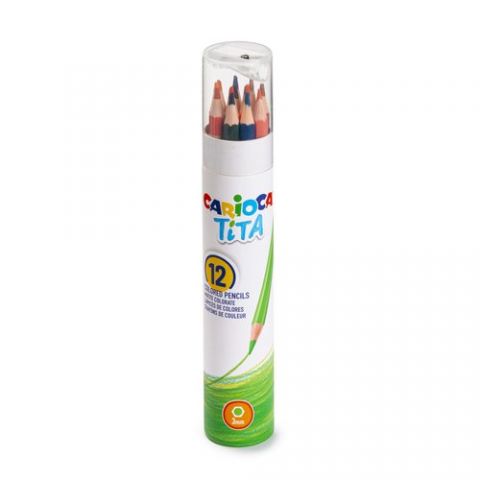 LAPICES de COLORES CARIOCA TITA TUBO de 12 + SACAP