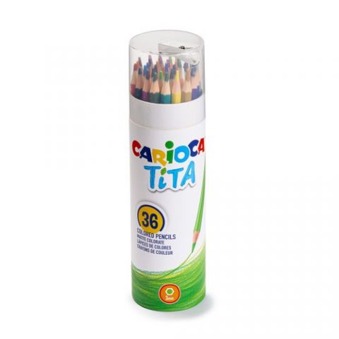 LAPICES de COLORES CARIOCA TITA TUBO de 36 + SACAP