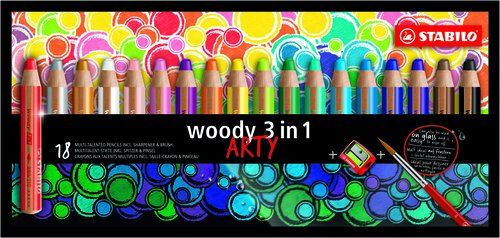 LAPICES de COLORES STABILO WOODY 880 3 en 1 ARTY L