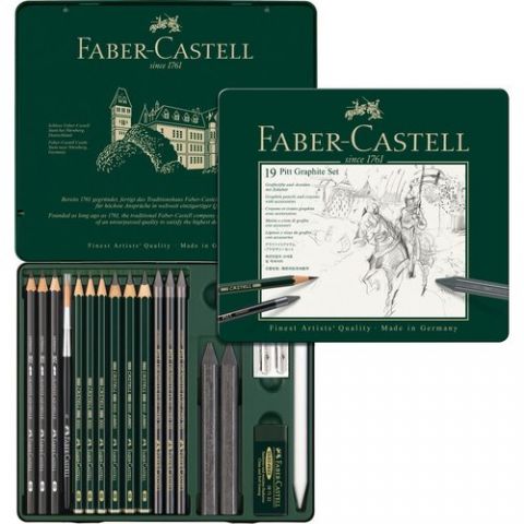 LAPIZ de GRAFITO FABER-CASTELL PITT SURTIDO estuch