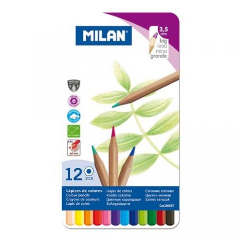 LAPICES de COLORES MILAN HEXAGONAL MINA GRUESA 3,5