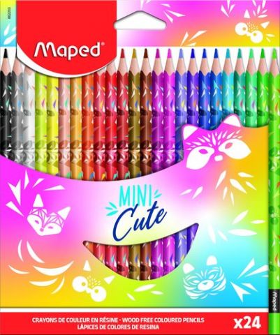 LAPICES de COLORES MAPED MINI CUTE  estuche de 24