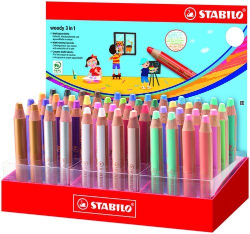 LAPICES de COLORES STABILO WOODY 3 en 1 PASTEL EXP