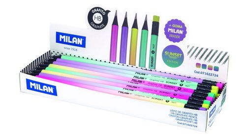 LAPIZ de GRAFITO MILAN HB SERIE SUNSET CAJA de 24