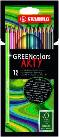 LAPICES de COLORES STABILO GREEN COLORS ARTY LINE