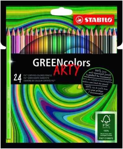 LAPICES de COLORES STABILO GREEN COLORS ARTY LINE
