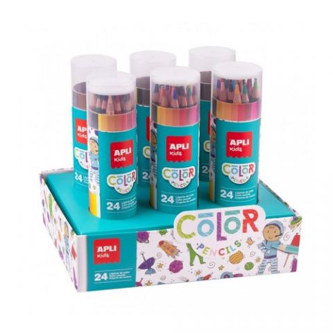 LAPICES de COLORES APLI BOTE DE 24