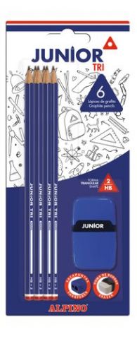 LAPIZ de GRAFITO ALPINO JUNIOR - HB TRI BLISTER de