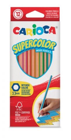 LAPICES de COLORES CARIOCA SUPERCOLOR CAJA de 12