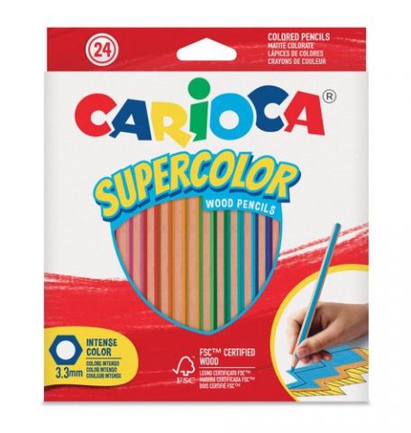 LAPICES de COLORES CARIOCA SUPERCOLOR CAJA de 24