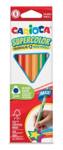 LAPICES de COLORES CARIOCA SUPERCOLOR maxi TRIANGU