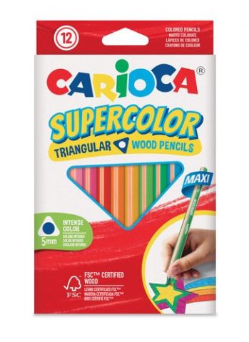 LAPICES de COLORES CARIOCA SUPERCOLOR maxi TRIANGU