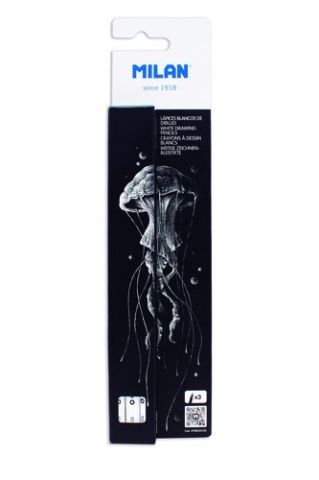 LAPICES MILAN DIBUJO MINA GRUESA 4mm BLANCOS ESTUC
