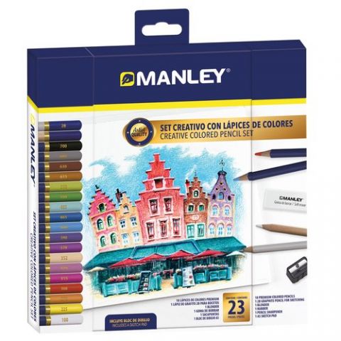 LAPICES COLOR MANLEY SET CREATIVO C/23