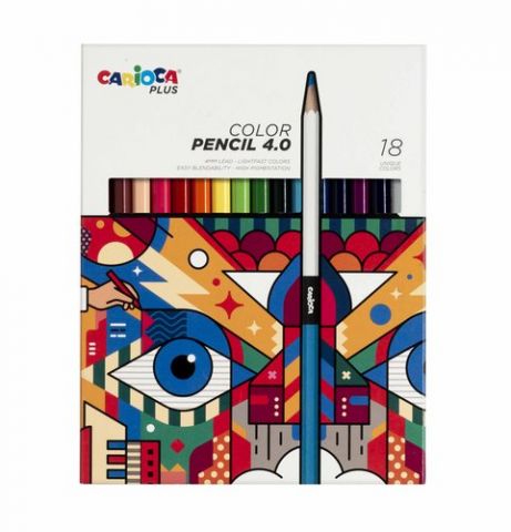 LAPICES de COLORES CARIOCA PLUS CAJA de 18