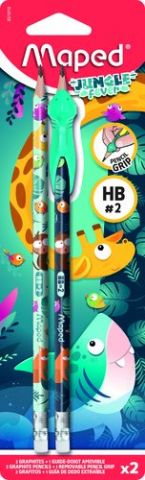 LAPIZ de GRAFITO MAPED JUNGLE FEVER con GOMA - HB