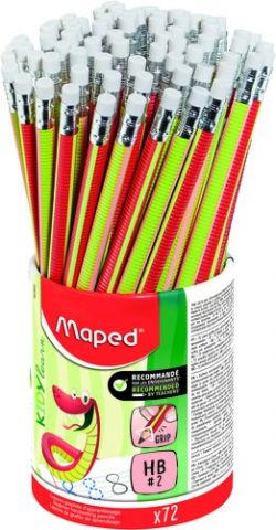LAPIZ de GRAFITO MAPED DE APRENDIZAJE con GOMA - H