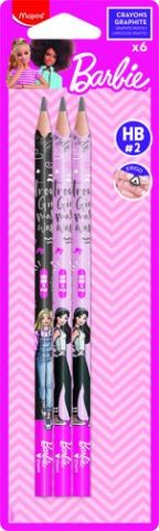 LAPIZ de GRAFITO MAPED BARBIE  con GOMA - HB BLIST