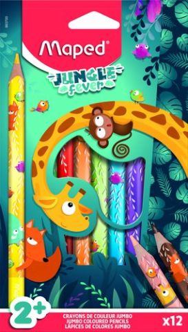 LAPICES de COLORES MAPED JUNGLE FEVER JUMBO Estuch
