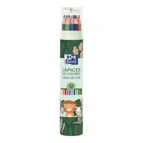 LAPICES de COLORES OXFORD OXFANIMALS KIDS ESTUCHE
