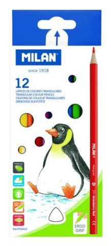LAPICES de COLORES MILAN TRIANGULARES CAJA de 12 L