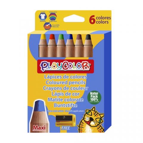 LAPICES INSTANT PLAYCOLOR MAXI BASIC CAJA DE 6
