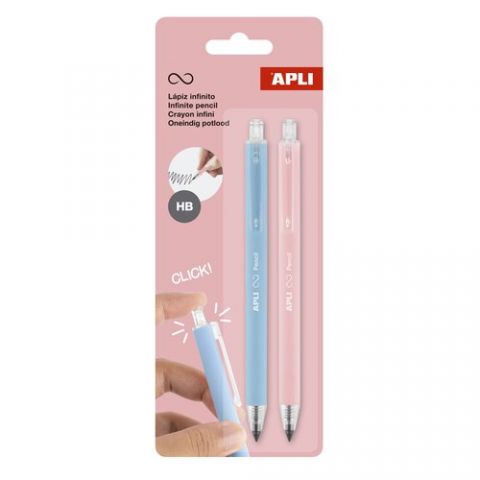 LAPIZ APLI GRAFITO HB  INFINITO RETRACTIL (AZUL Y