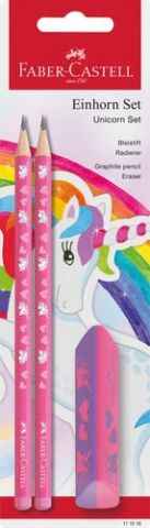 LAPIZ de GRAFITO FABER-CASTELL HB UNICORNIO ROSA b