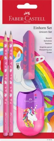 LAPIZ de GRAFITO FABER-CASTELL HB UNICORNIO ROSA b