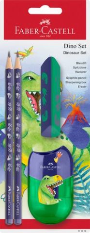 LAPIZ de GRAFITO FABER-CASTELL HB DINOSAURIO AZUL