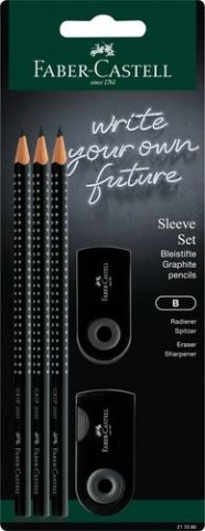 LAPIZ de GRAFITO FABER-CASTELL GRIP - B SET SLEEVE