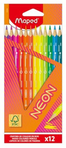 LAPICES de COLORES MAPED NEON ESTUCHE de 12