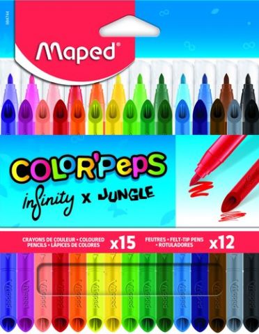 LAPICES de COLORES MAPED INFINITY PACK de 15 + 12